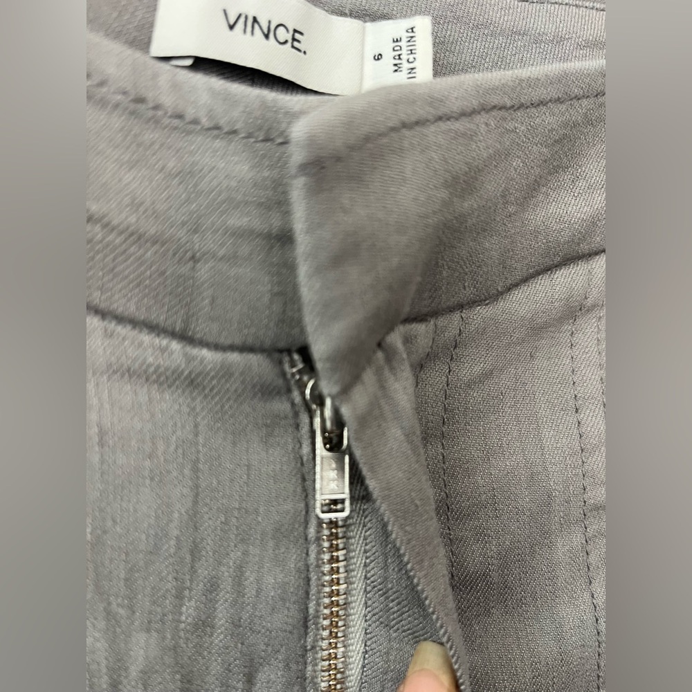 Vince Gray linen cargo Joggers with Modern Tapered Fit 6 - Picture 2 of 9